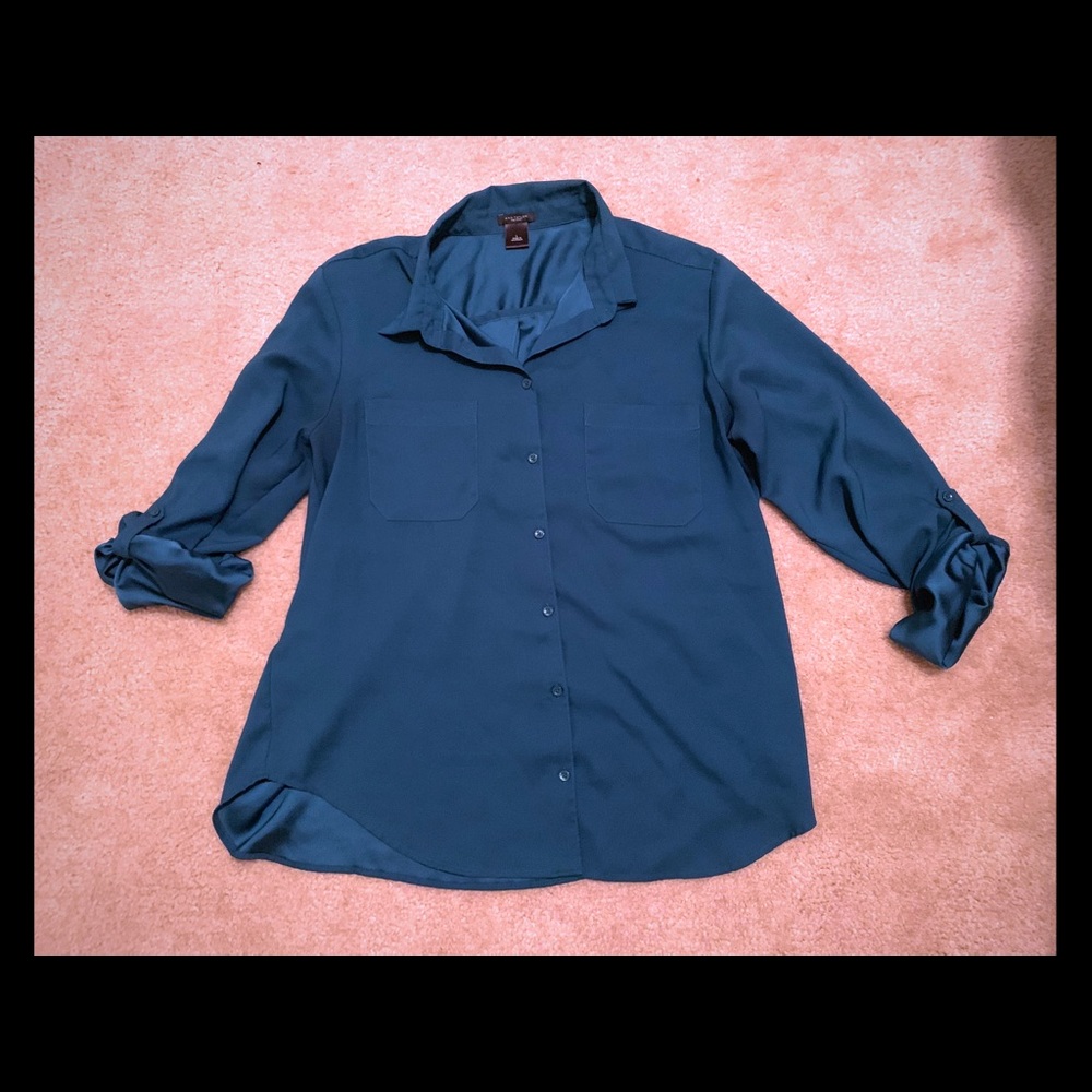 Green Polyester Blouse - image 1